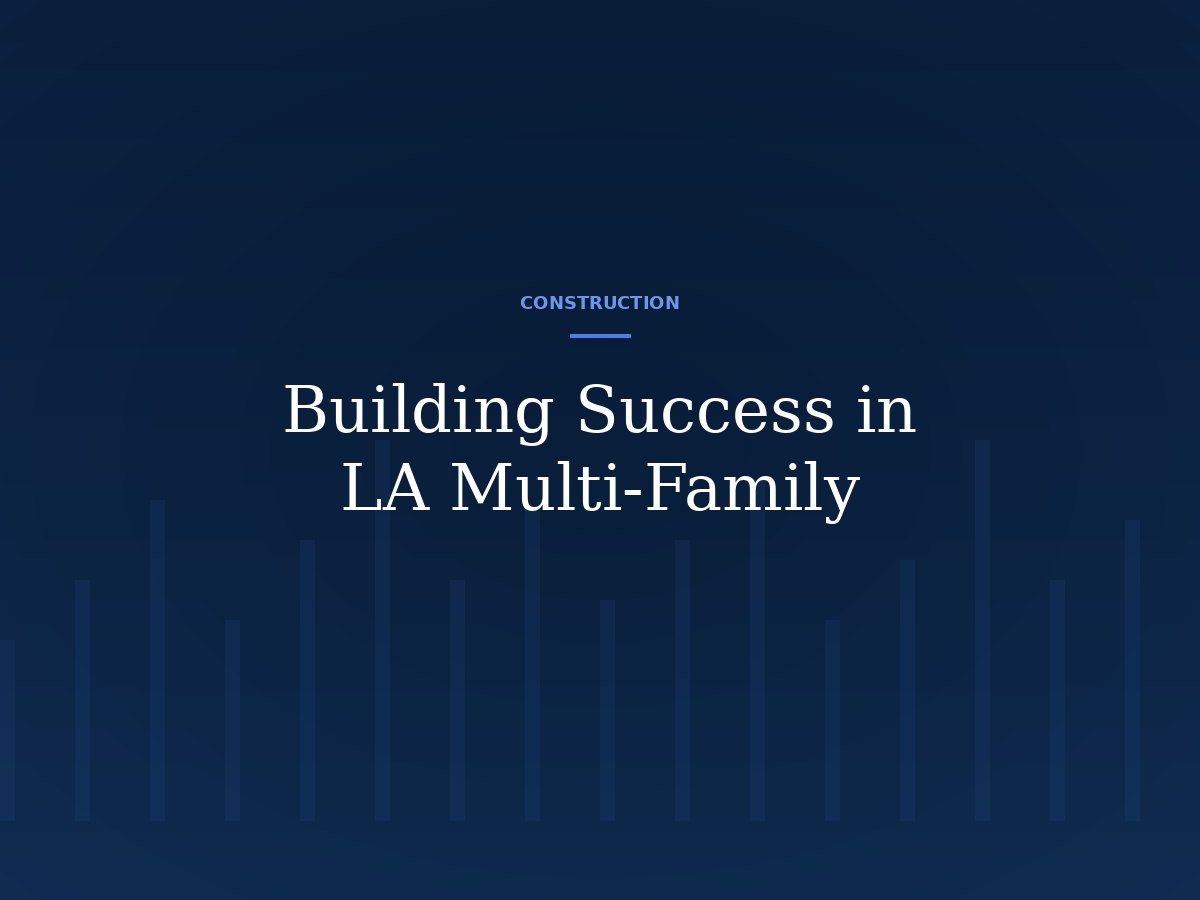 Apartment Building Loans in Los Angeles: The Complete Owner's Guide